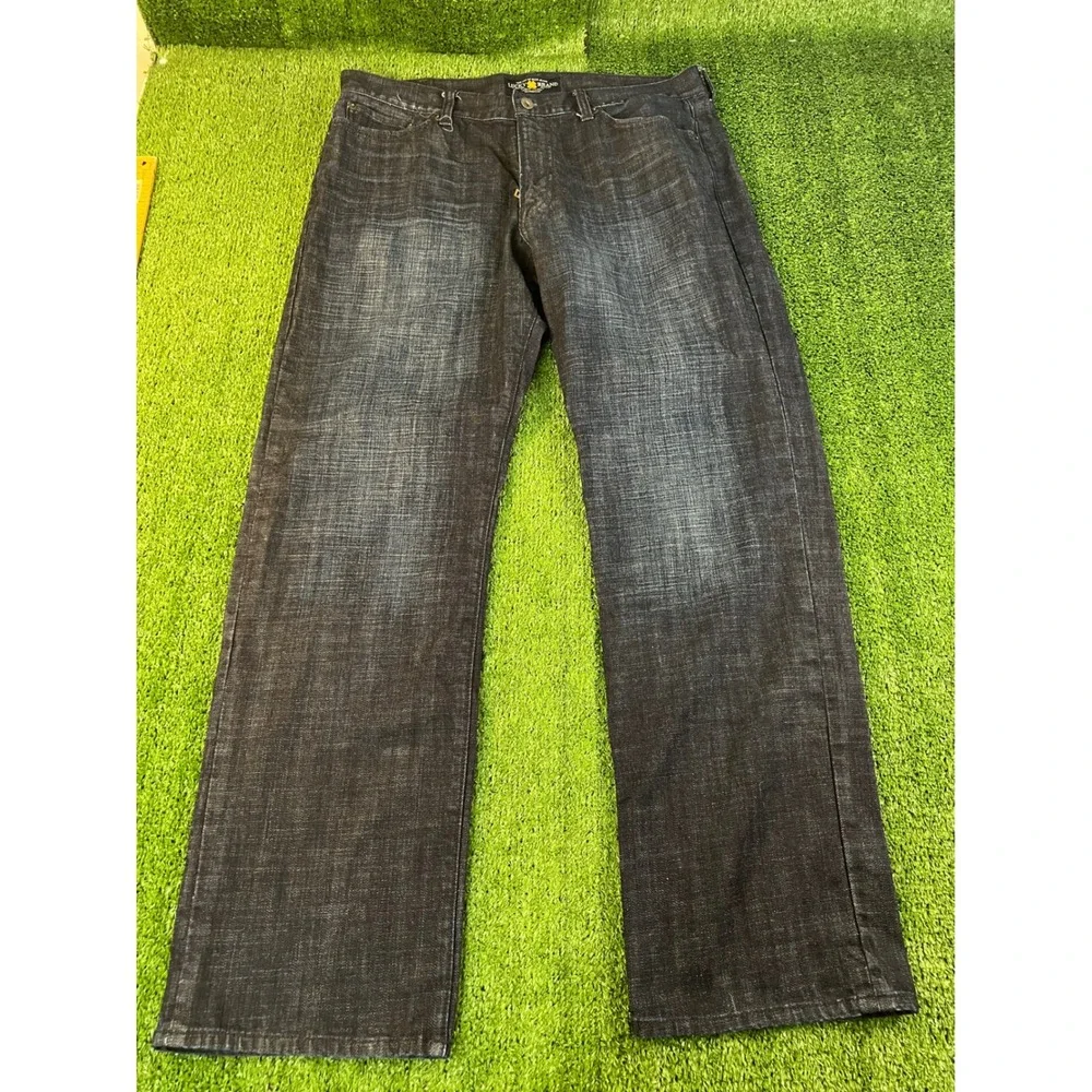Lucky Brand 361 Vintage Straight Dark Wash Indigo Mens Denim Jeans 36x32